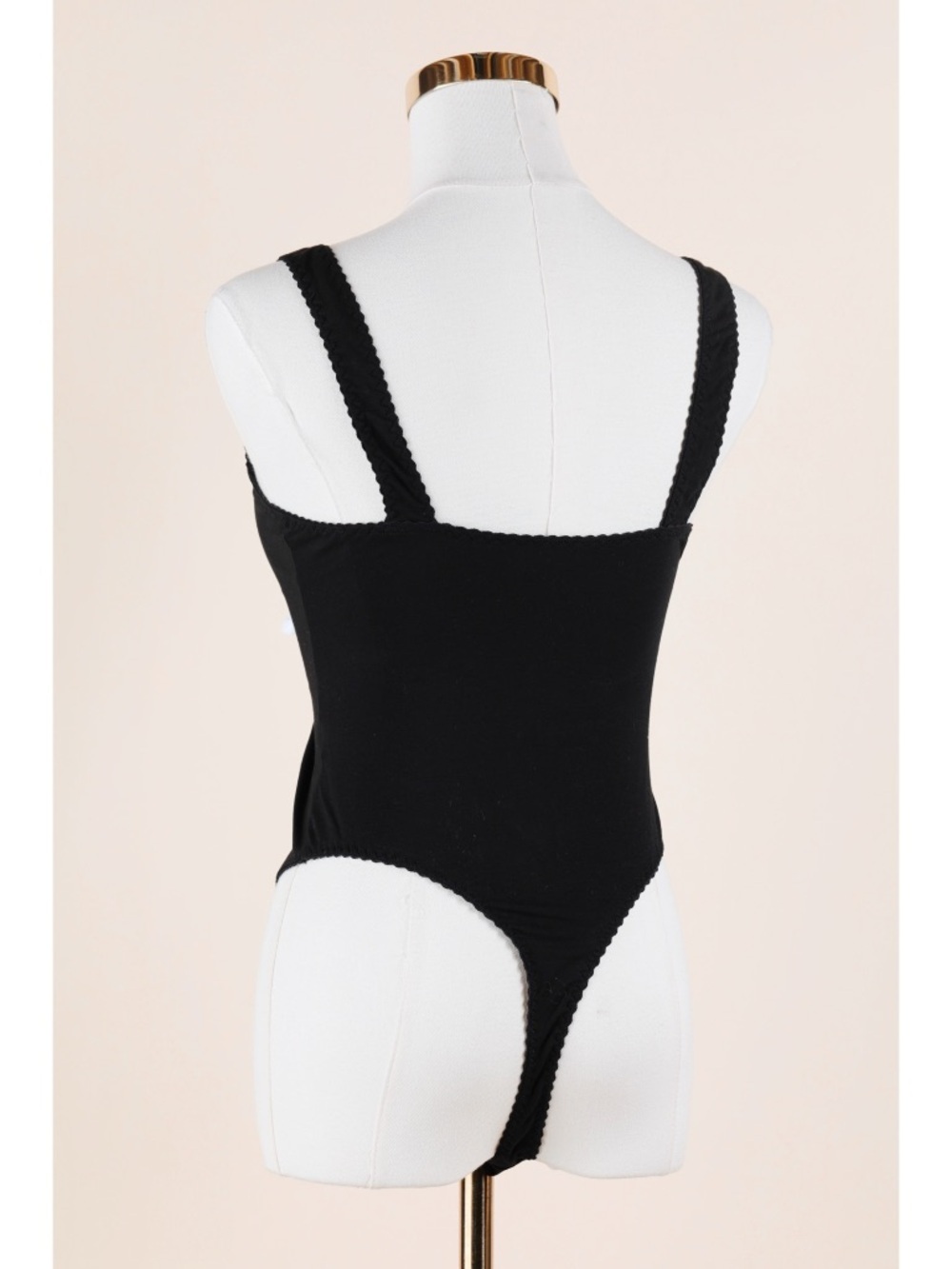 Sz 8 Asos Design Mila Cotton Scoop Neck Lounge Bodysuit In Black NWOT - Picture 3 of 8